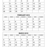 Free Download Printable Calendar 2018 3 Months Per Page 4 Pages