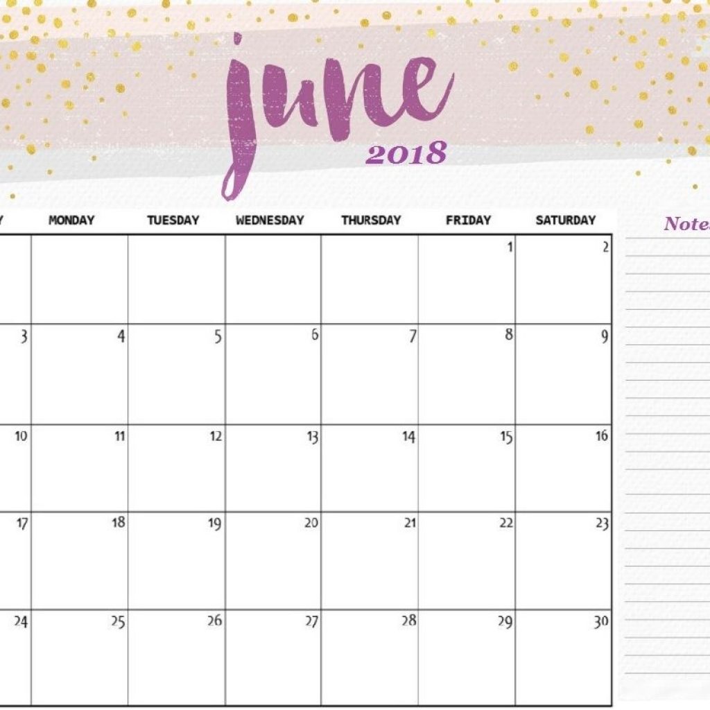 Free June 2018 Desk Calendar Template Calendar 2018 Pinterest