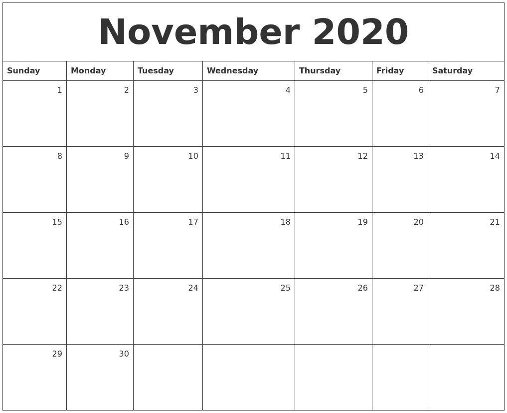 Free Monthly Printable Calendars 2020 Printable Calendar 2017