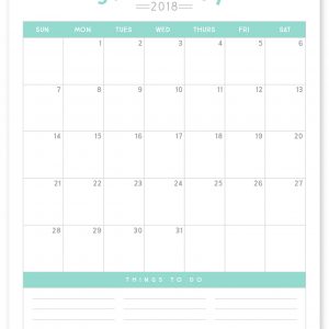 Free Printable 2018 Calendar Simple As That