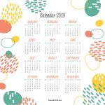 Free Printable 2019 Wall Calendar Monthly Calendar Templates