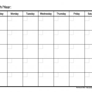 Free Printable Blank Monthly Calendar Blank Printable Monthly