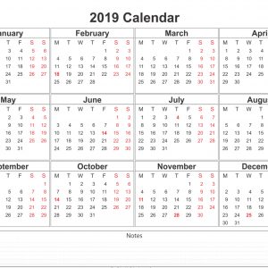 Free Printable Calendar 2019 With Holidays Blank 12 Month Calendar