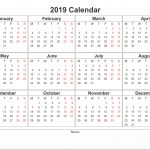 Free Printable Calendar 2019 With Holidays Blank 12 Month Calendar