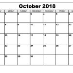 Free Printable Calendar October 2018 Pdf Document October 2018