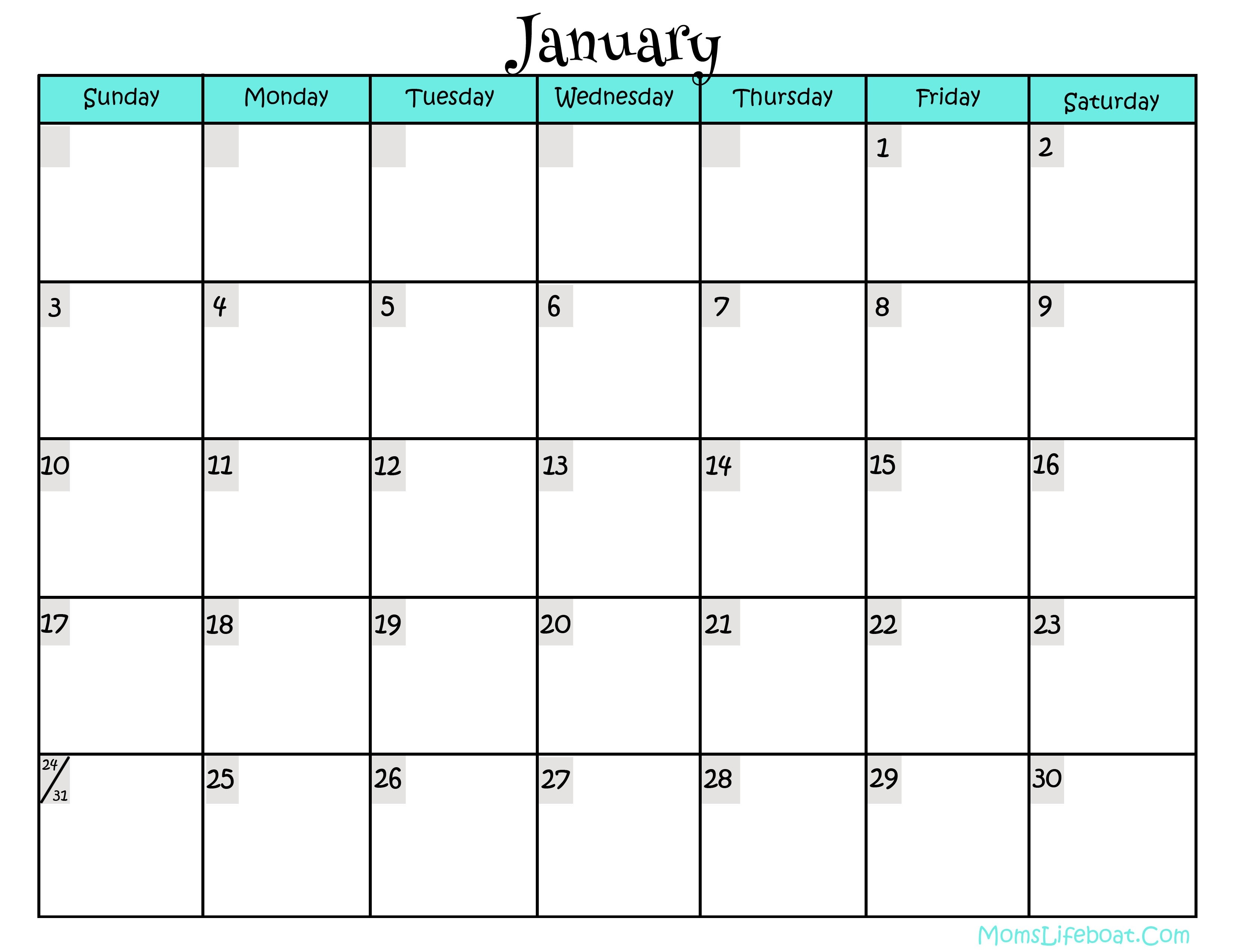 Free Printable Calendars Monthly 7 Best Of Blank Printable Calendar 