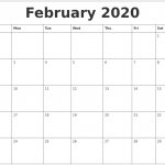 Free Printable Feb 2020 Calendar February 2020 Monthly Printable