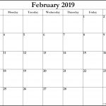 Free Printable February 2019 Calendar Template February