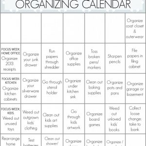 Free Printable February Organizing Calendar