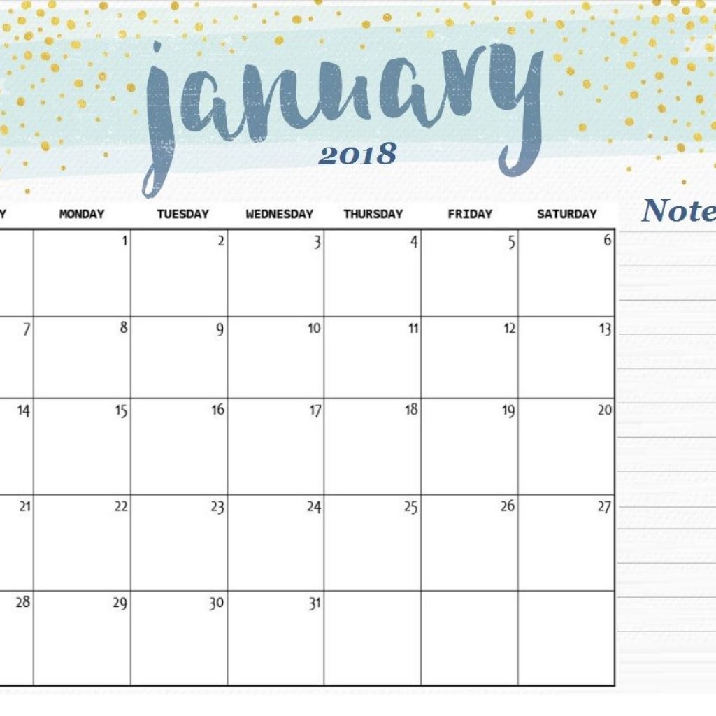 Free Printable January 2018 Desk Calendar Maxcalendars Pinterest