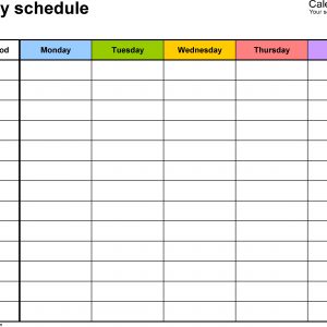 Free Weekly Schedule Templates For Excel 18 Templates