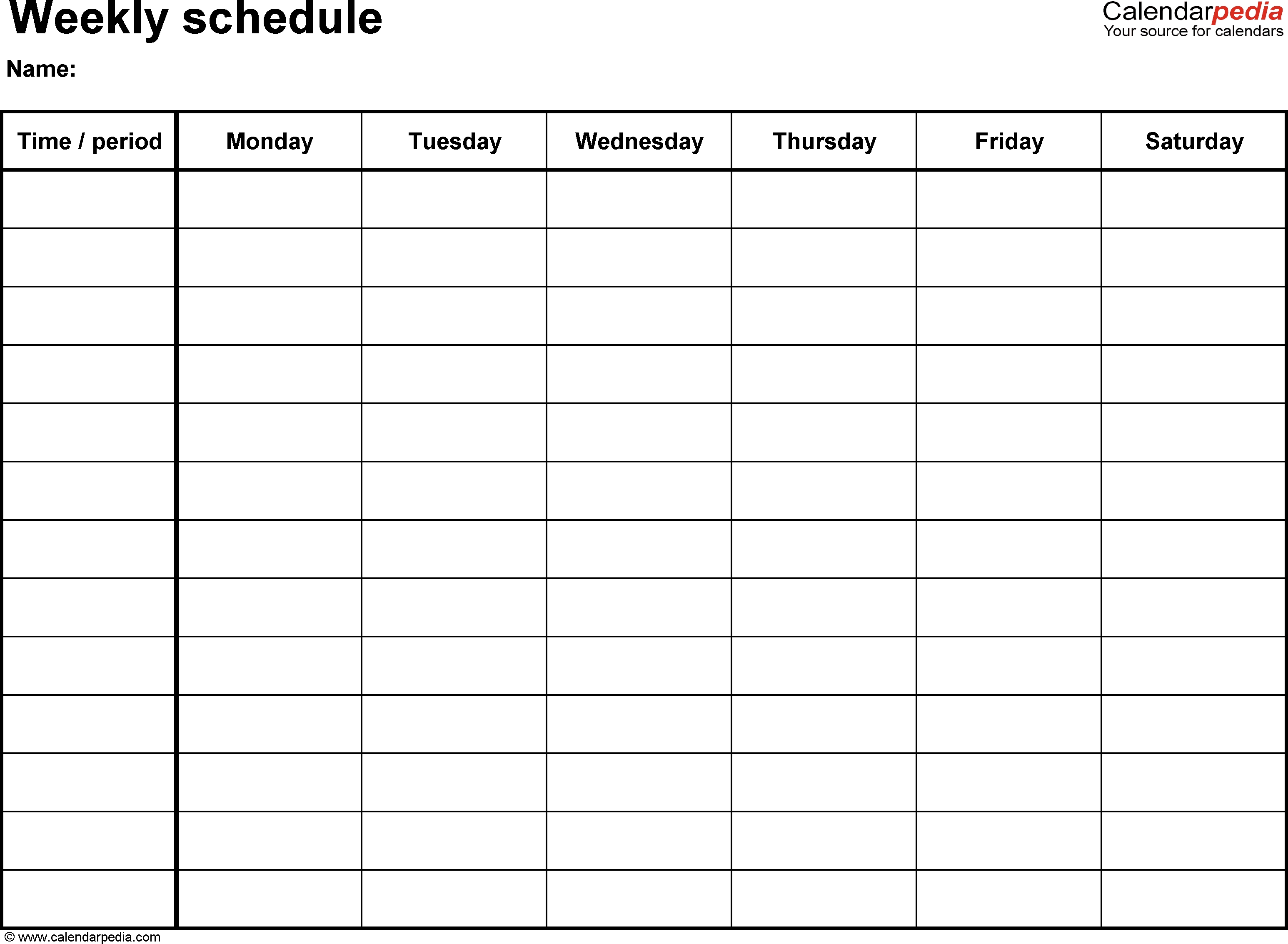 Free Weekly Schedule Templates For Pdf 18 Templates