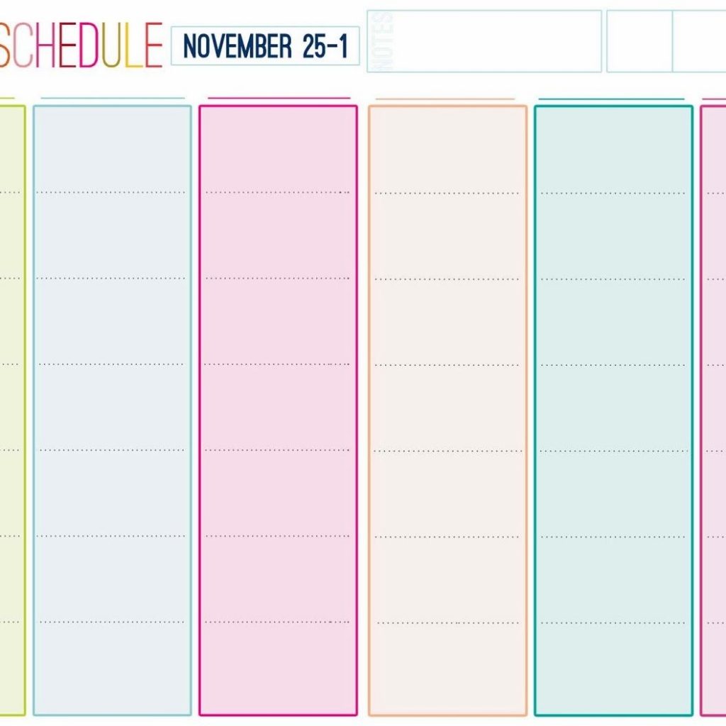 Gallery For Free Printable Weekly Calendar Cute Calendars