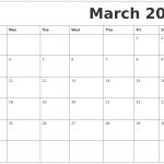 March 2019 Free Printable Calendar