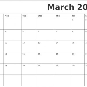 March 2019 Free Printable Calendar