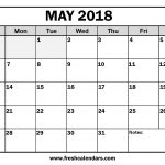 May 2018 Printable Calendars Fresh Calendars