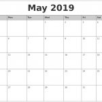 May 2019 Word Calendar Free Printable Calendar 2018