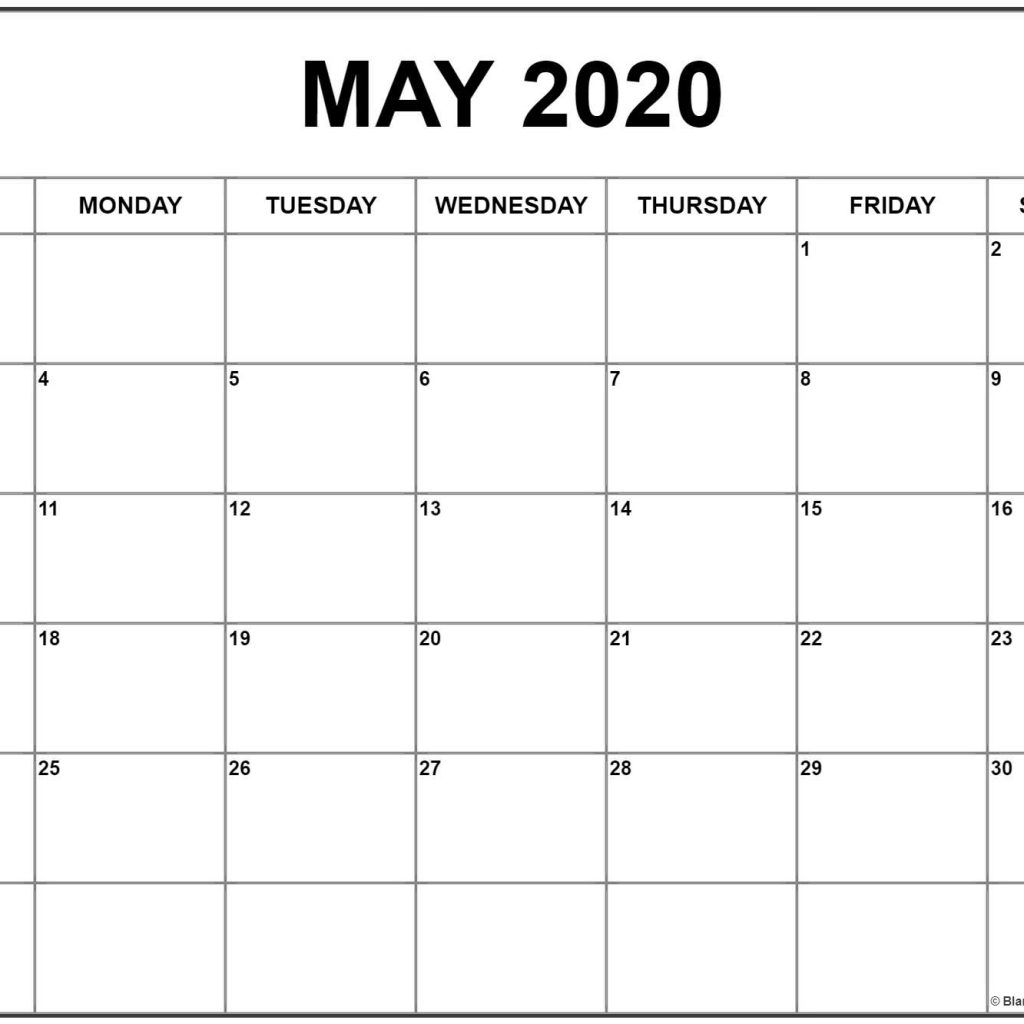 May 2020 Calendar 56 Templates Of 2020 Printable Calendars