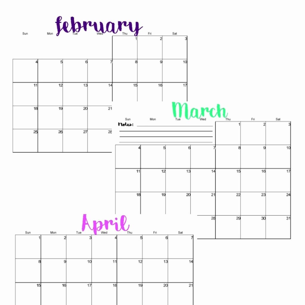 Monthly Calendar 2018 Printable Musings Of An Average Mom 2018