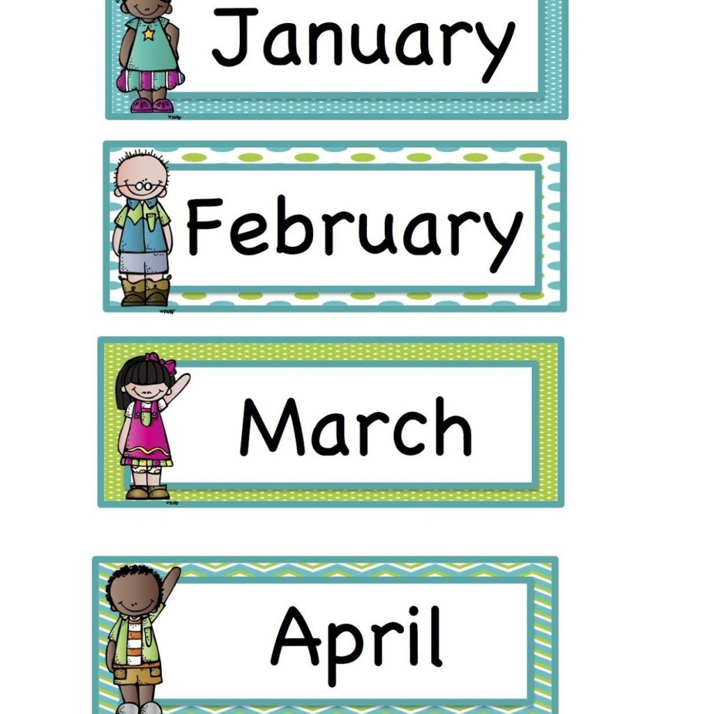 Preschool Printables Calendar Days And Months After School