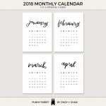 Printable Calendar Cards With Freebies 2018 Printables Yearly