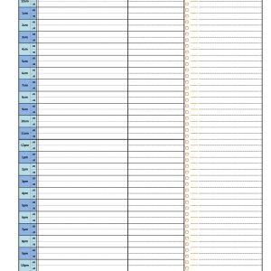 Printable Daily Hourly Schedule Template Dorm Schedule Templates