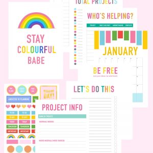 Printable Diy Wedding Planner Organiser With Calendar Stickers