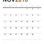 Printable November 2018 Calendar Design Printable November 2018