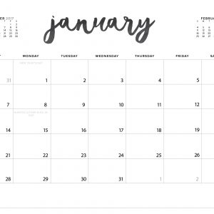 Printable Online Calendar Download Your Free 2018 Printable