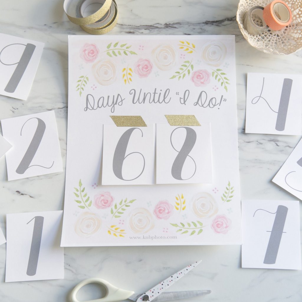 Printable Wedding Countdown Calendar K B Graphy Our Blog Monthly