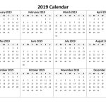 Printable Yearly Calendar 2019 Printable Calendar 2019 Pinterest