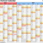 School Calendars 20182019 As Free Printable Word Templates