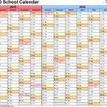 School Calendars 20192020 As Free Printable Word Templates