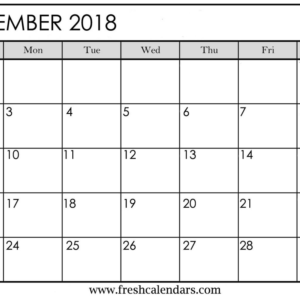 September 2018 Printable Calendars Fresh Calendars