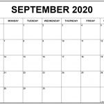 September 2020 Calendar 56 Templates Of 2020 Printable Calendars