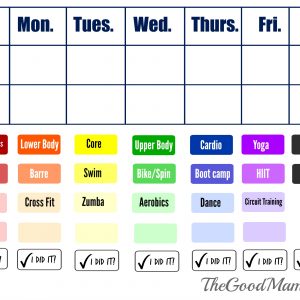 Simple Printable Workout Calendar For Active Moms The Good Mama