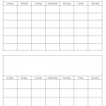 Two Months On A Page Blank Calendar Template