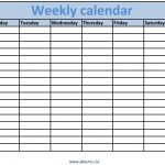 Weekly Calendar Printable Weekly Calendars With Times Printable