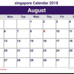 2018 August Calendar Singapore Blank August 2018 Calendar Template