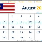 August 2018 Calendar Malaysia