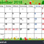 Calendar 2018 Month December Public Holidays Stock Vector Royalty