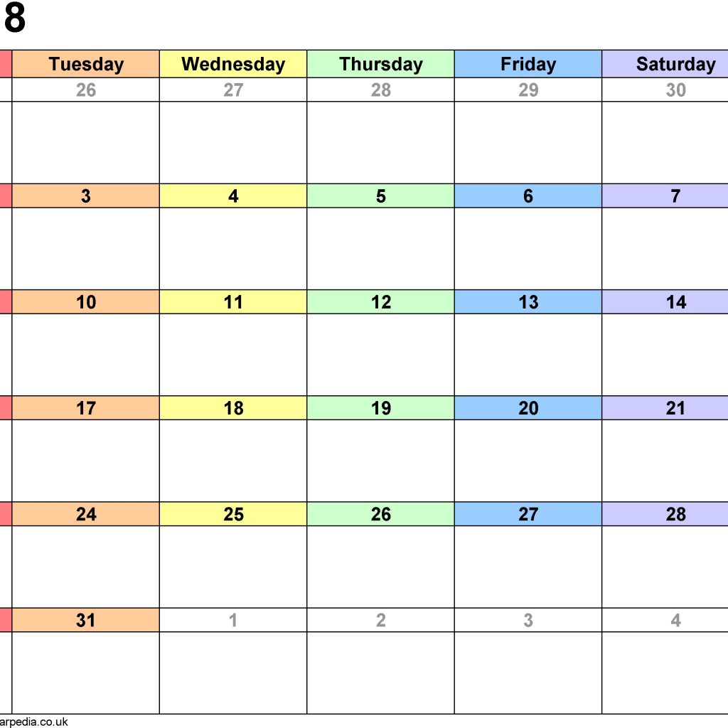 Calendar July 2018 Uk Bank Holidays Excelpdfword Templates