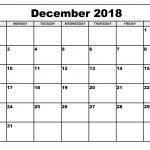 December 2018 Calendar Printable Free Templates Printable