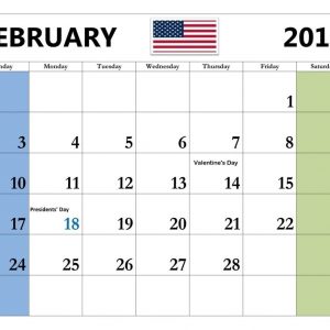 Free February 2019 Calendar With Holidays February February2019