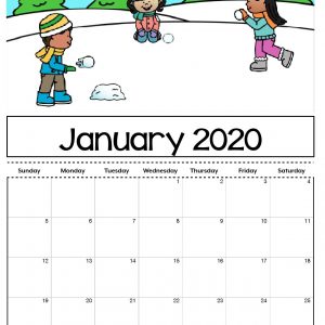 Free Printable 2020 Calendar For Kids Including An Editable Version