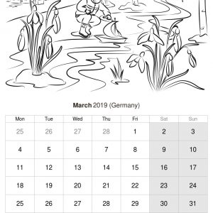 March 2019 Calendar Germany