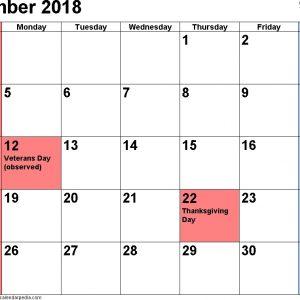 November 2018 Calendar Philippines Printable Calendar Template