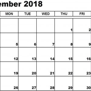 November 2018 Excel Printable Calendar 2018 Calendars Printable