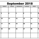 Online Calendar September 2018 Printable Pdf September 2018