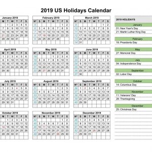 Usa Bank Holidays 2019 Calendar A Pinterest Calendar 2019